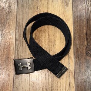 Under Armour Black Belt with Silver Buckle